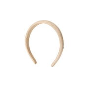 Hattaway - Accessoire de tête en cuir beige.