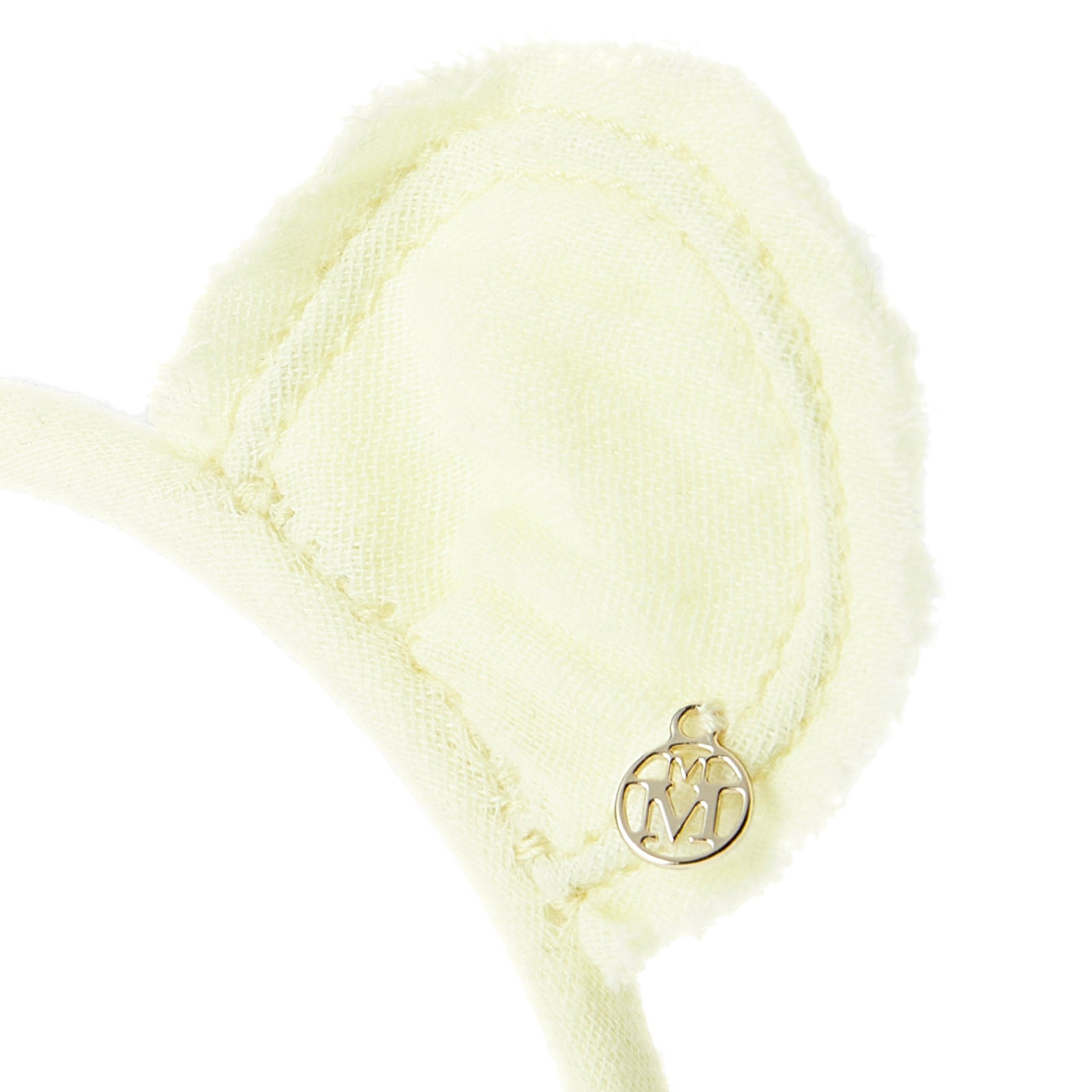 Heidi - Serre-tête en coton jaune pâle avec des oreilles.