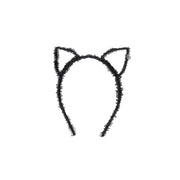 Heidicat - serre-tête noir avec oreilles de chat en tulle