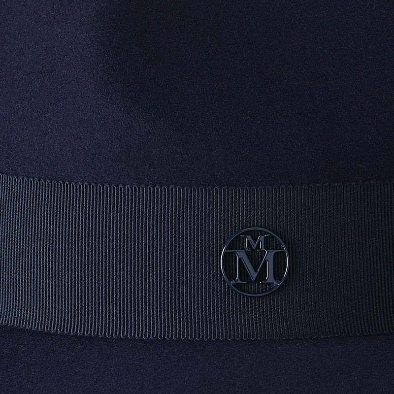 Henrietta - fedora en feutre bleu marine, waterproof.