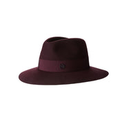Henrietta - fedora en feutre bordeaux, waterproof.