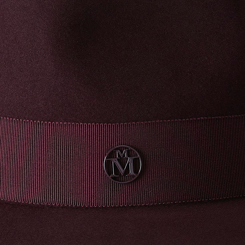 Henrietta - fedora en feutre bordeaux, waterproof.