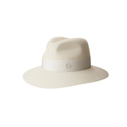 Henrietta - fedora en feutre blanc. waterproof.