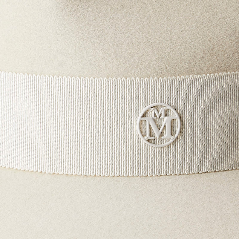 Henrietta - fedora en feutre blanc. waterproof.