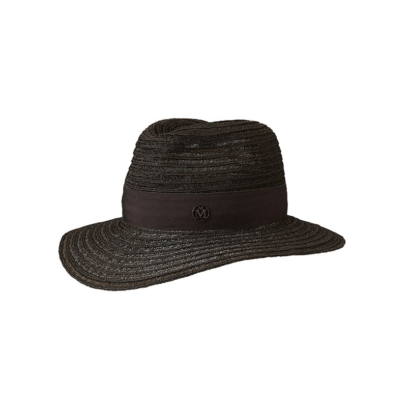 Henrietta - fedora en paille marron.