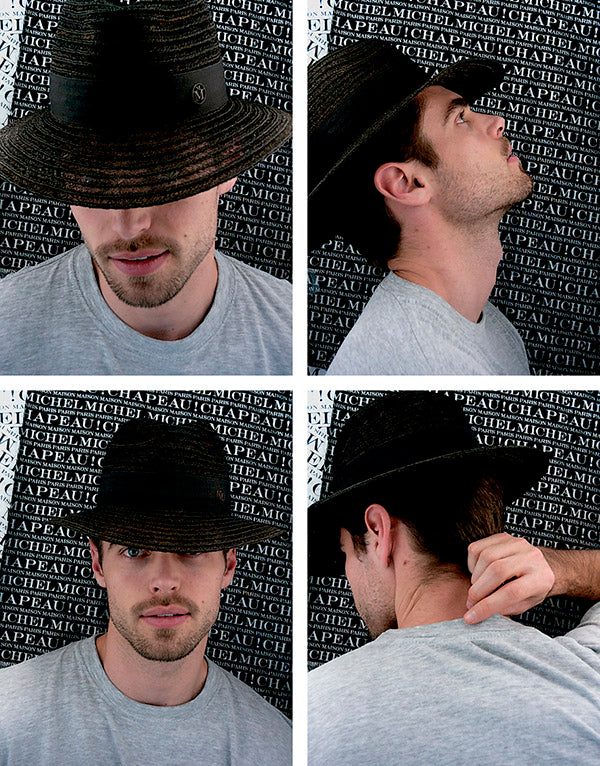 Henrietta - fedora en paille marron.