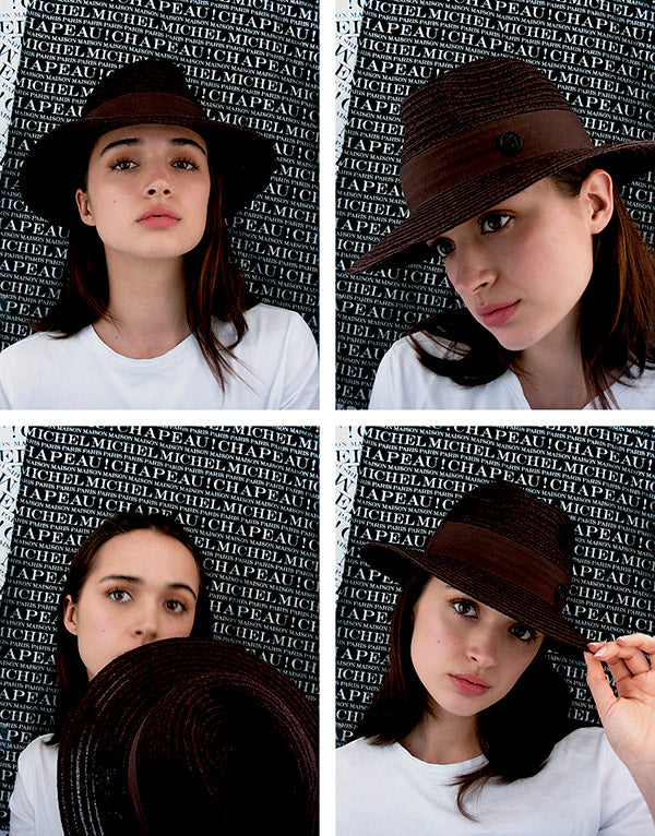 Henrietta - fedora en paille chocolat.