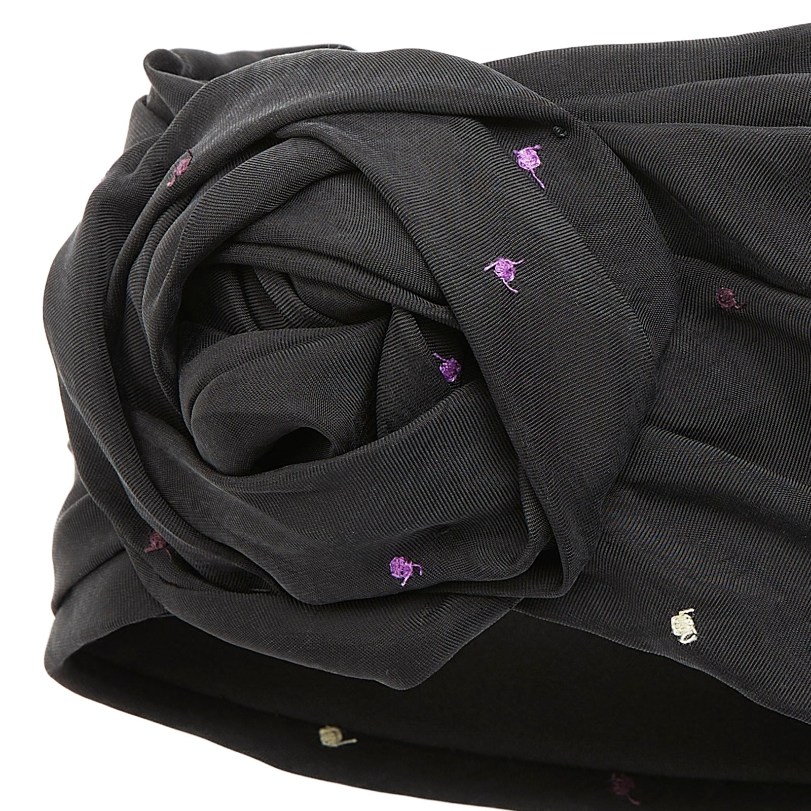 Hiromi - Turban en mousseline gris