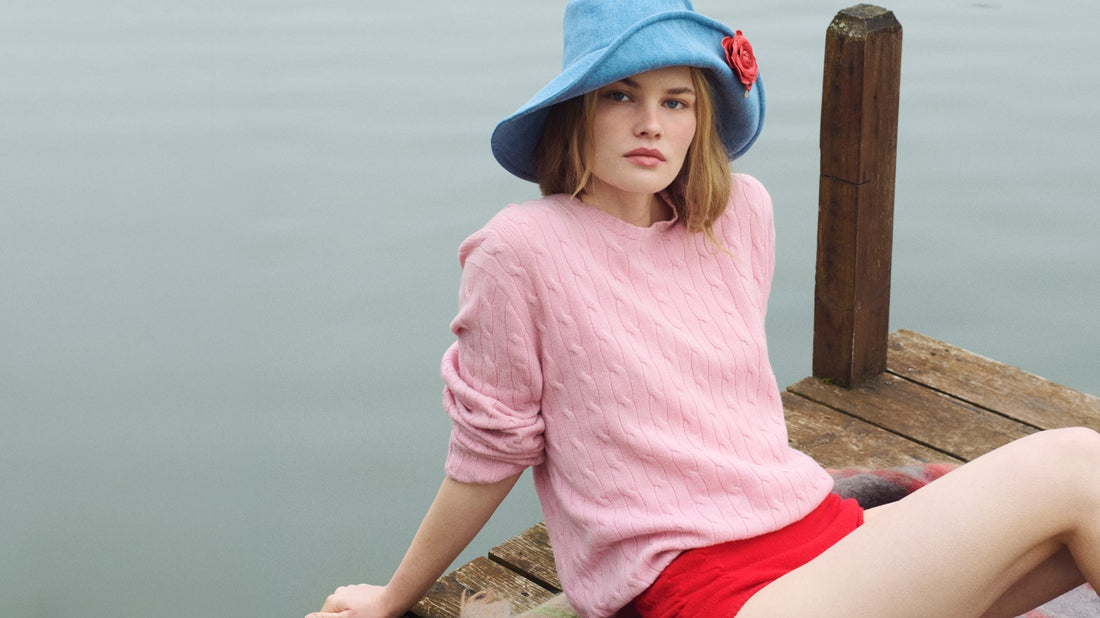 Bob en denim avec rose