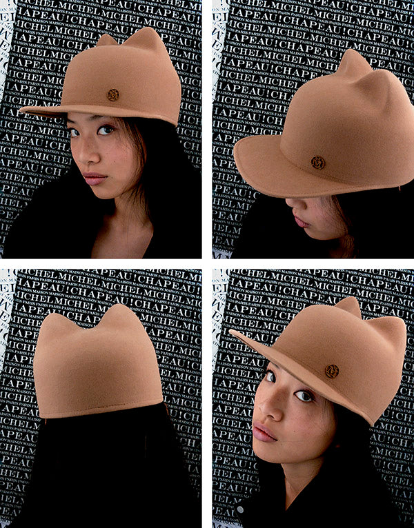 Jamie - Casquette en feutre camel