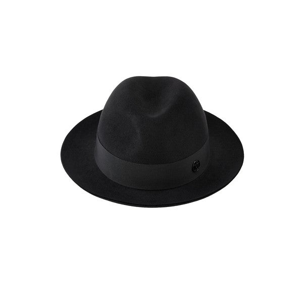 Jo - trilby en feutre de lapin noir, waterproof.