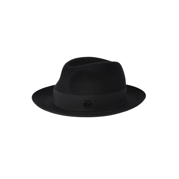 Jo - trilby en feutre de lapin noir, waterproof.