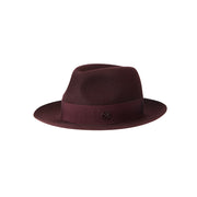 Jo - trilby en feutre de lapin rouge-noir, waterproof.
