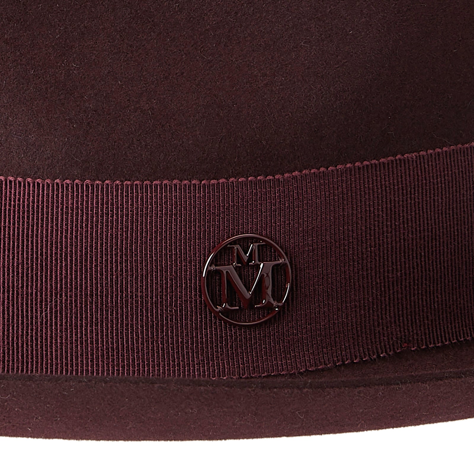 Jo - trilby en feutre de lapin rouge-noir, waterproof.