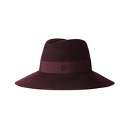 Kate - fedora en feutre de lapin bordeaux, waterproof.