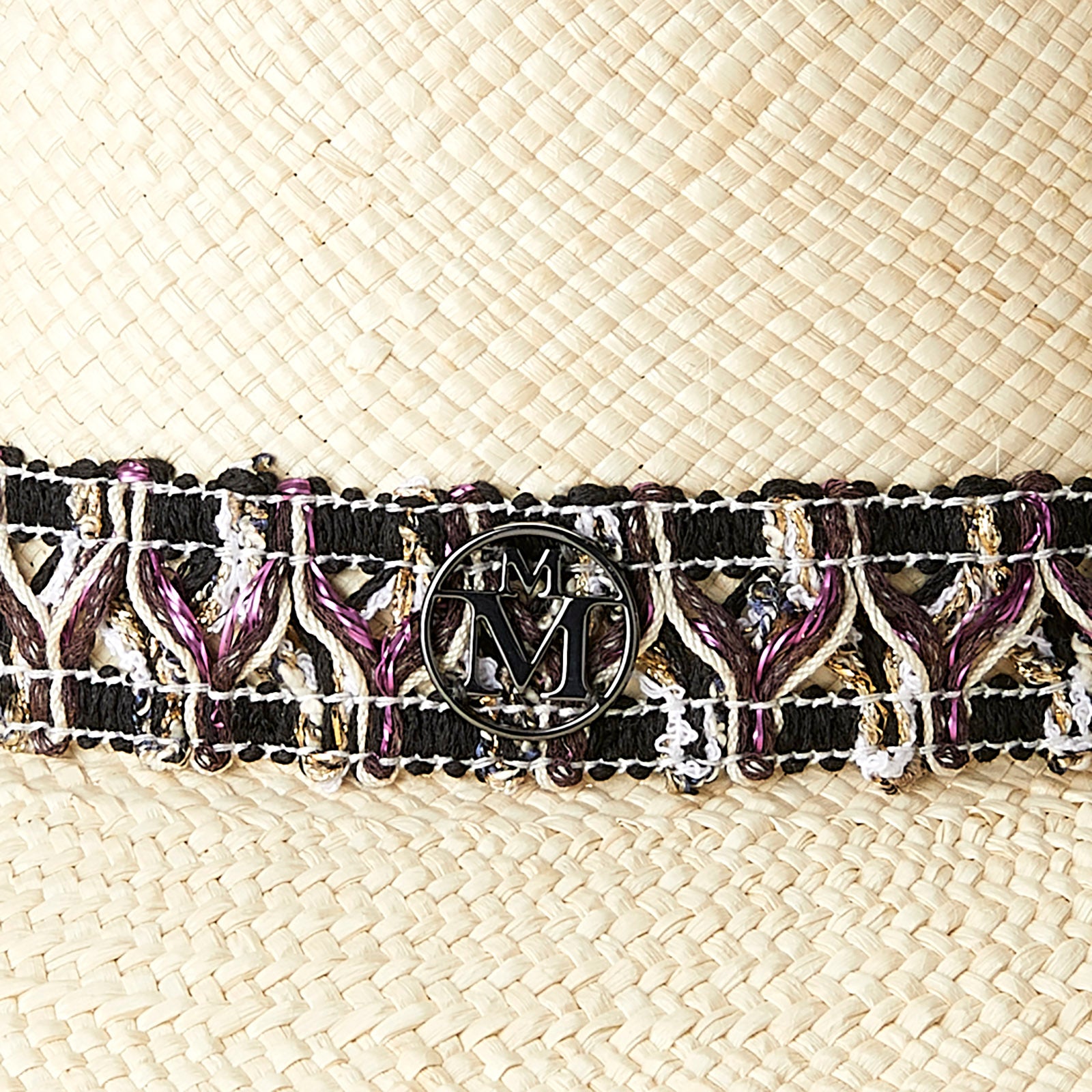 Kate - fedora en paille avec détail en tweed.