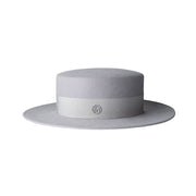 Kiki - canotier en feutre de lapin pearl grey, waterproof.