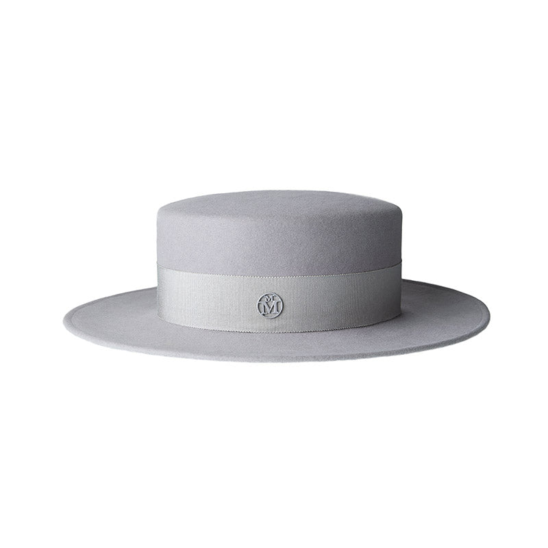 Kiki - canotier en feutre de lapin pearl grey, waterproof.