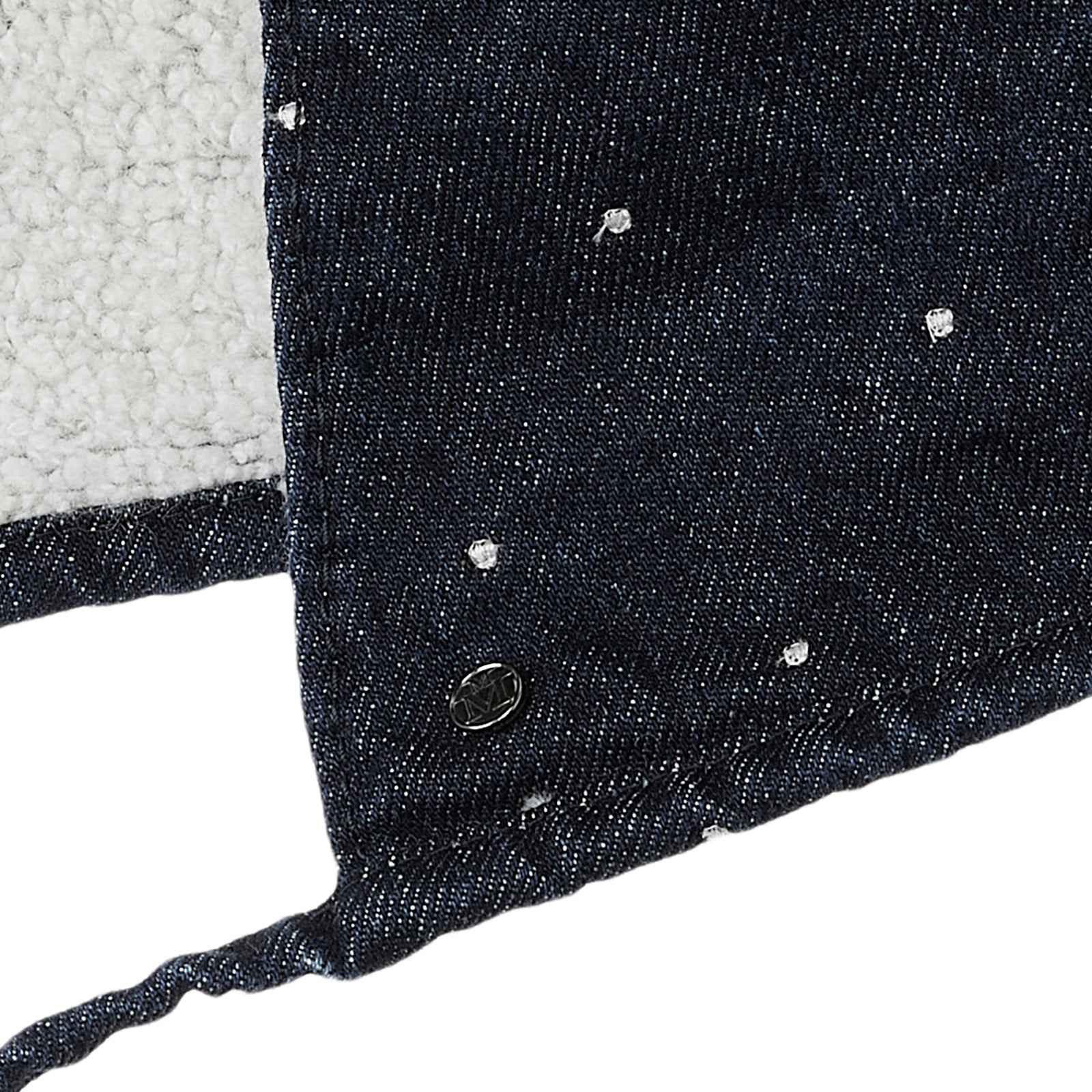 Lara - capuche avec des oreilles en denim et intérieur en polaire.