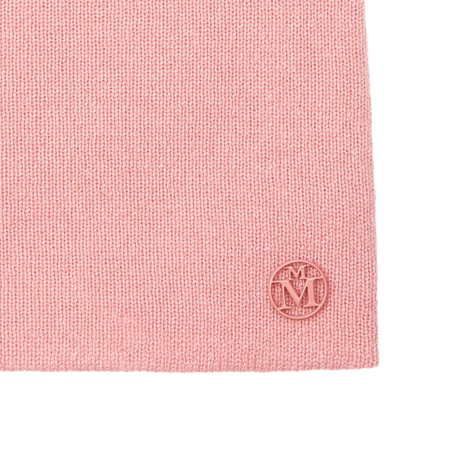 Loli - Bonnet en cachemire rose floral.