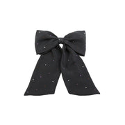 Mini Wicole - Nœud en mousseline grise