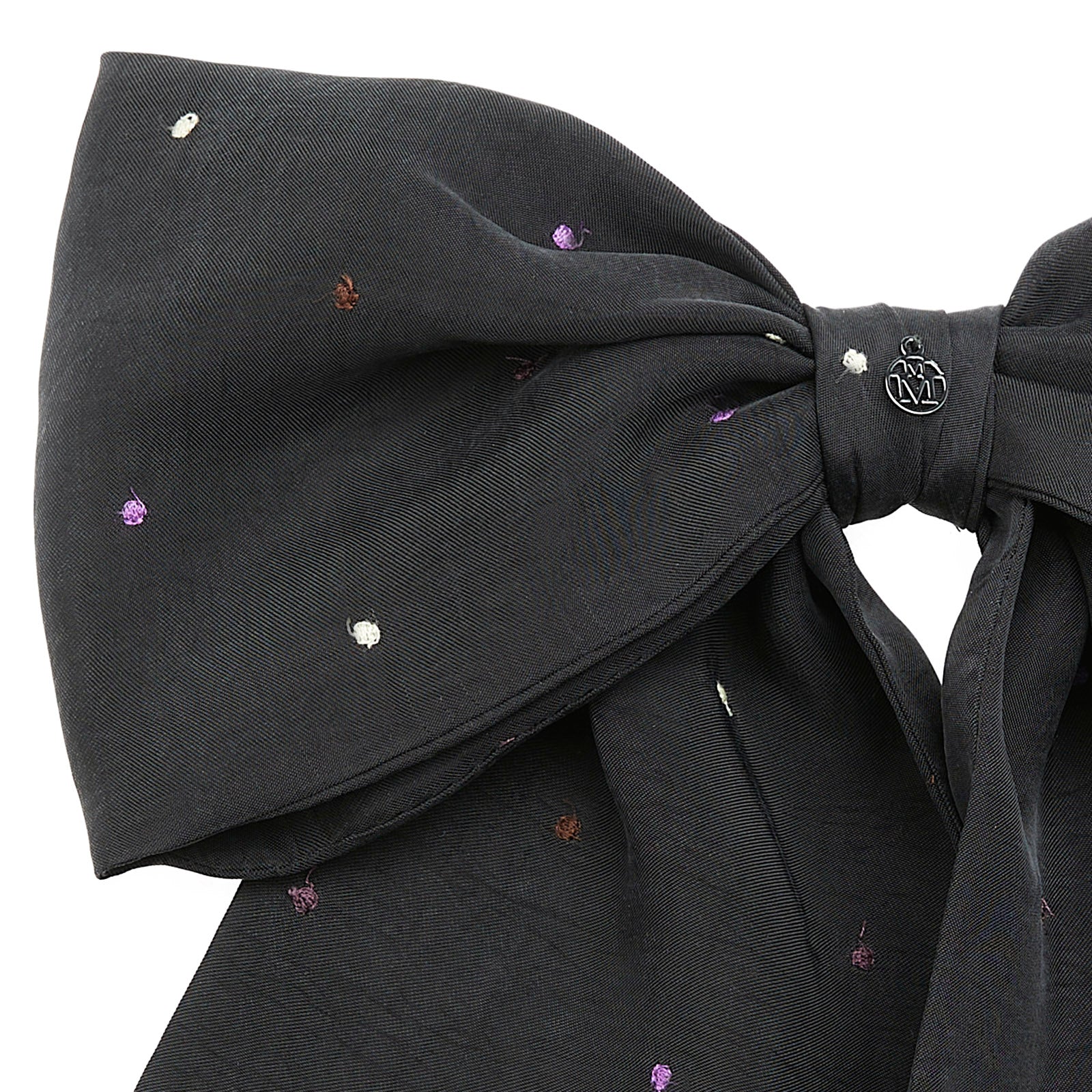 Mini Wicole - Nœud en mousseline grise