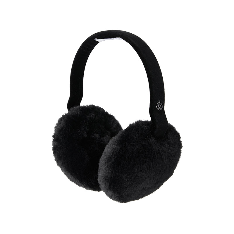 Morgana - Cache-oreilles en fausse fourrure noire.