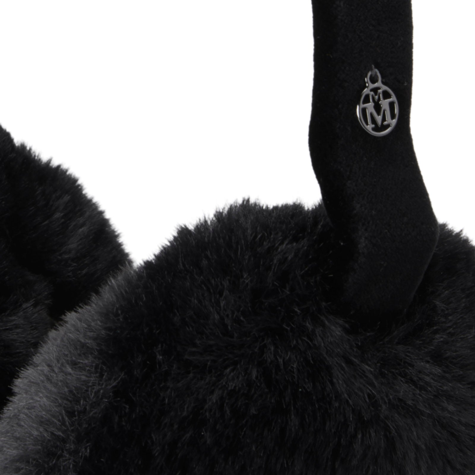 Morgana - Cache-oreilles en fausse fourrure noire.