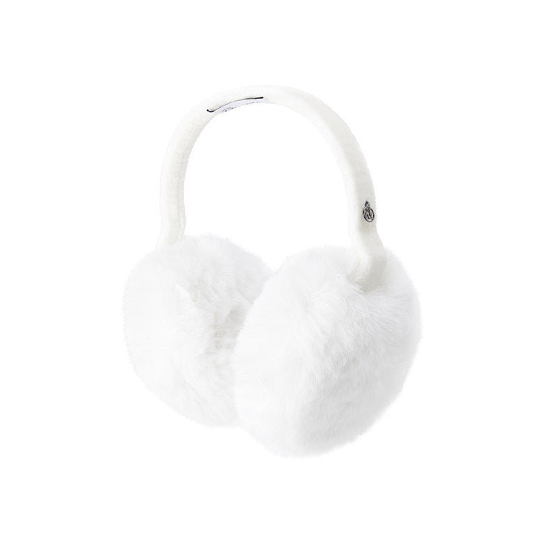 Morgana - Cache-oreilles en fausse fourrure blanche.