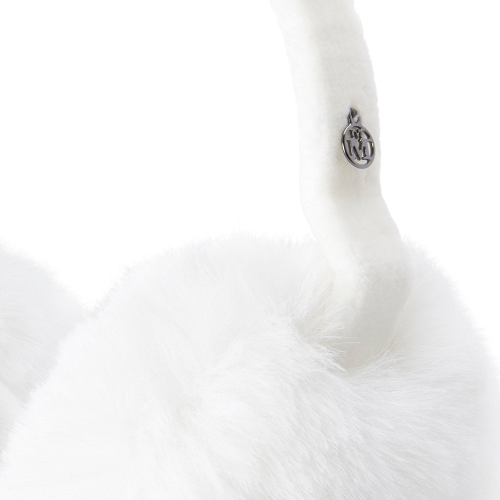 Morgana - Cache-oreilles en fausse fourrure blanche.