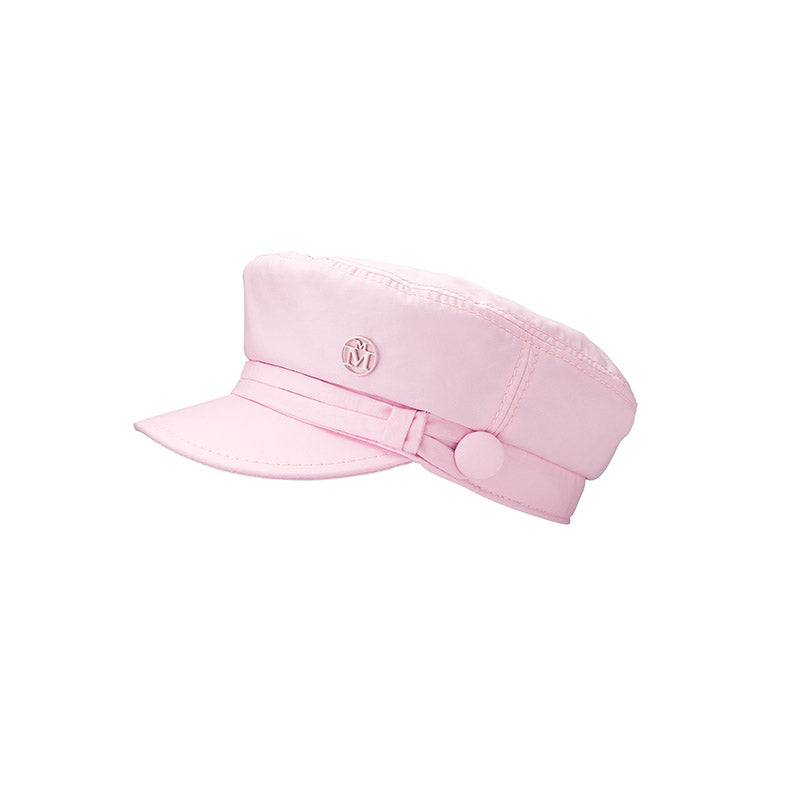 New Abby - Casquette en tissu bubblegum et son cordon assorti.