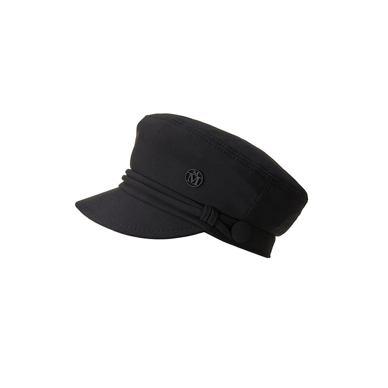New Abby - Casquette en tissu lycra noir.