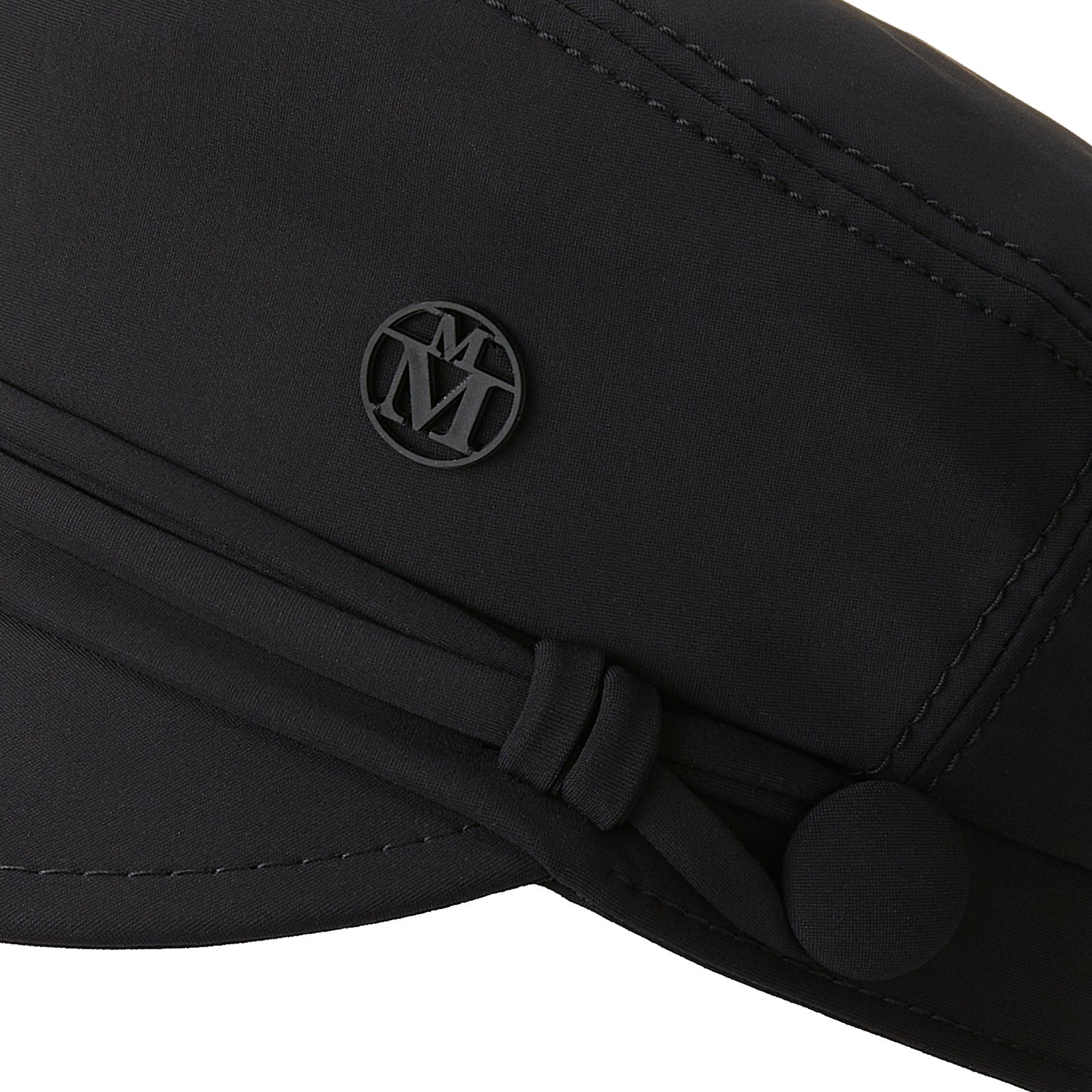 New Abby - Casquette en tissu lycra noir.