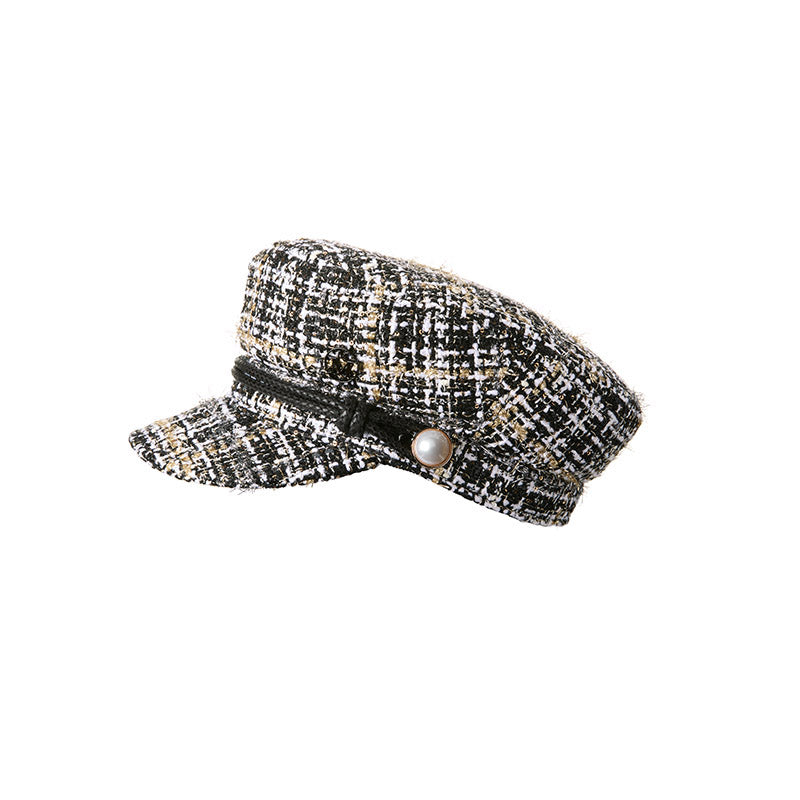New Abby - Casquette en tweed multicolore.