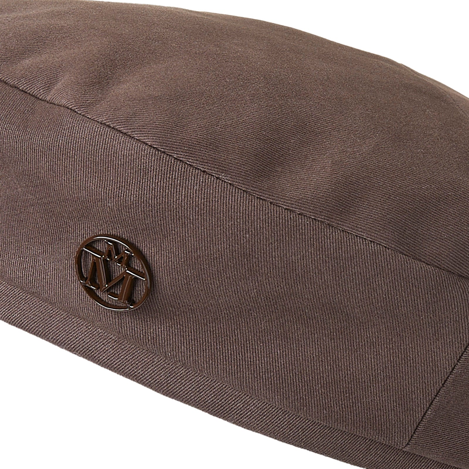 New Billy - Béret en tissu marron foncé.
