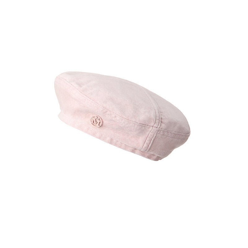 New Billy - Béret en velours rose.