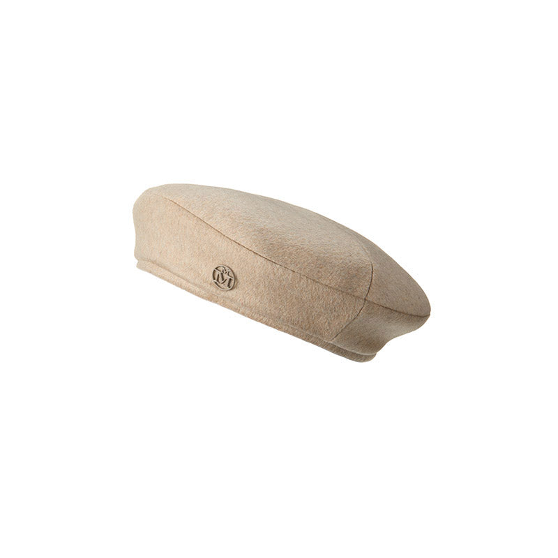 New Billy - Béret en cachemire beige.