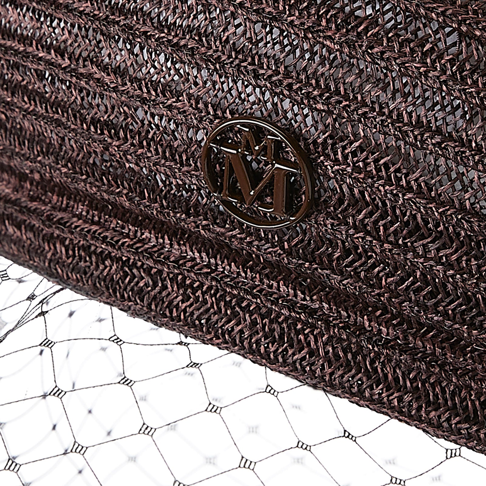 New Bonnie Veil - béret en paille chocolat.