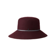 New Kendall - chapeau cloche roulable et déperlant en feutre bordeaux.