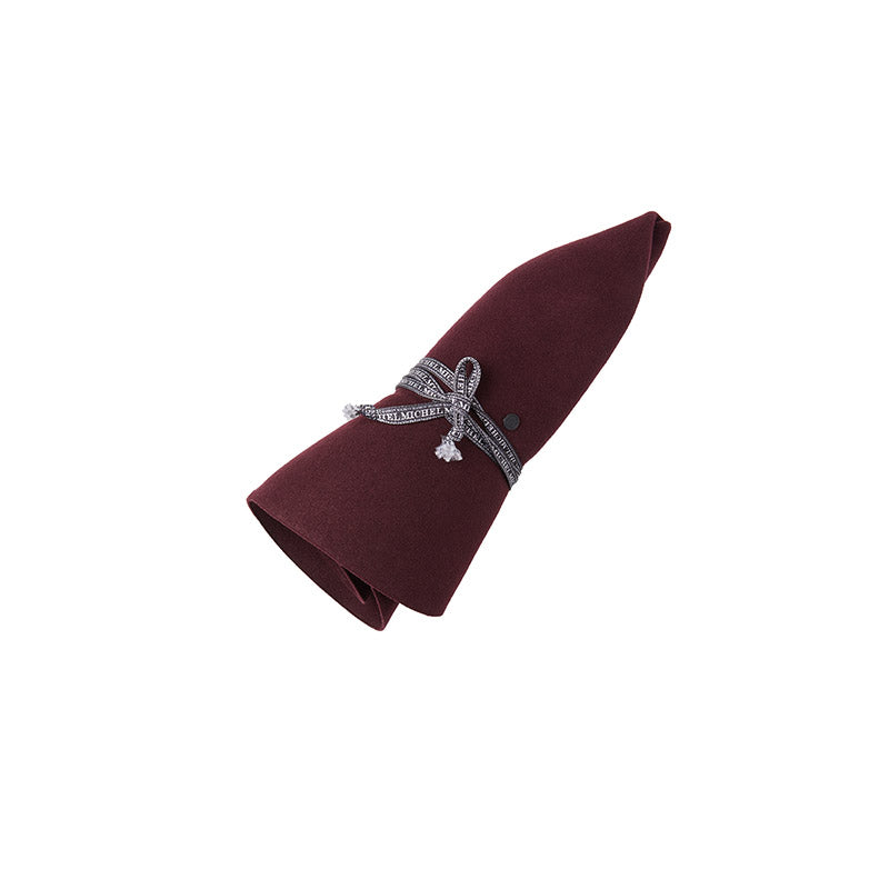 New Kendall - chapeau cloche roulable et déperlant en feutre bordeaux.