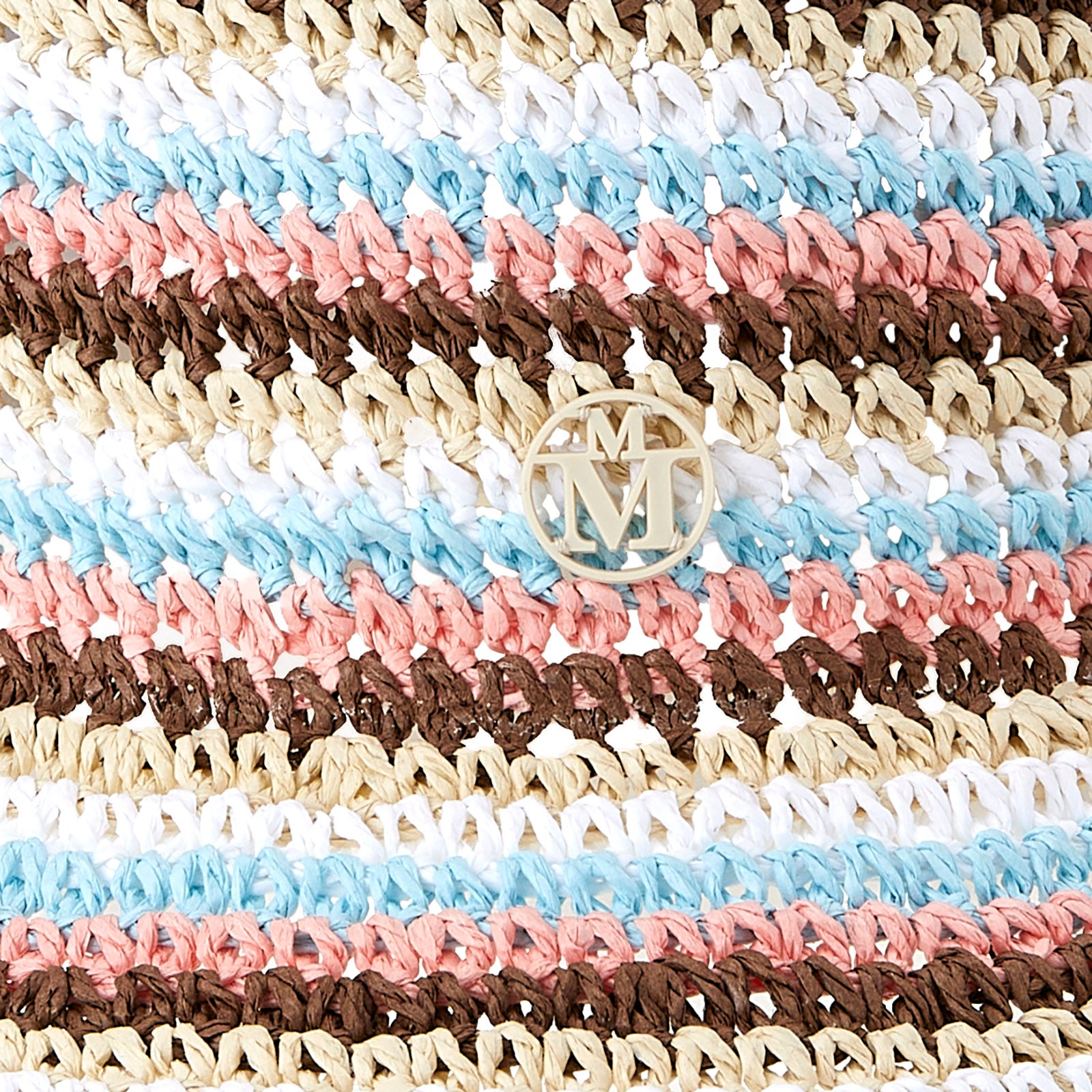 New Kendall - Chapeau cloche en paille de papier multicolore.