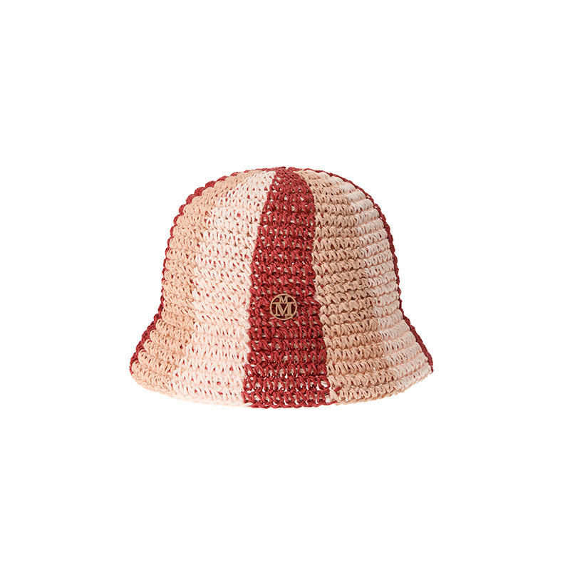 Pablo - Bob crocheté en paille multicolore