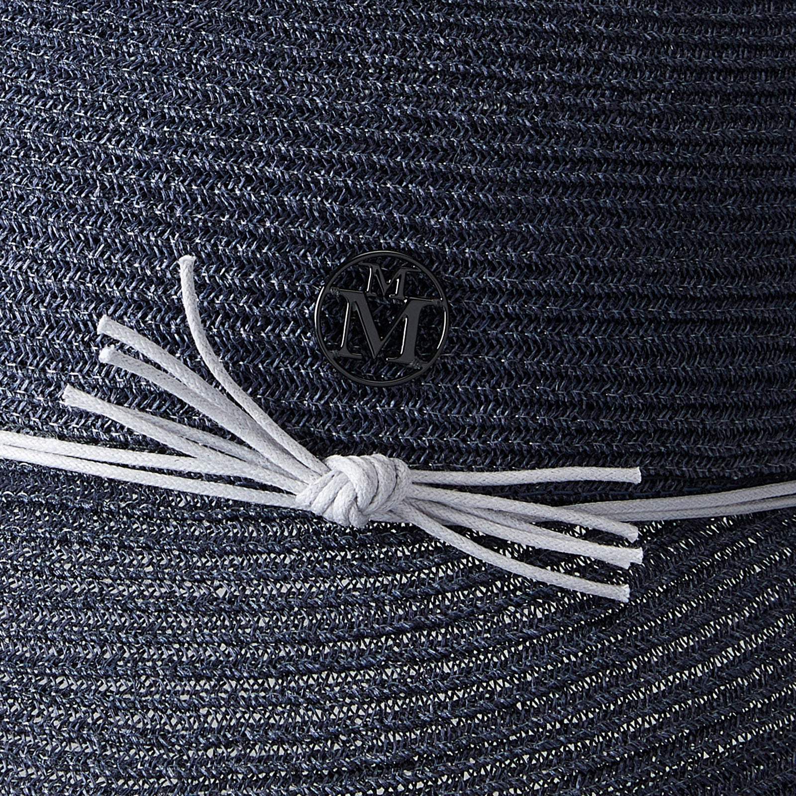 Patty - visière en paille navy pour enfant.