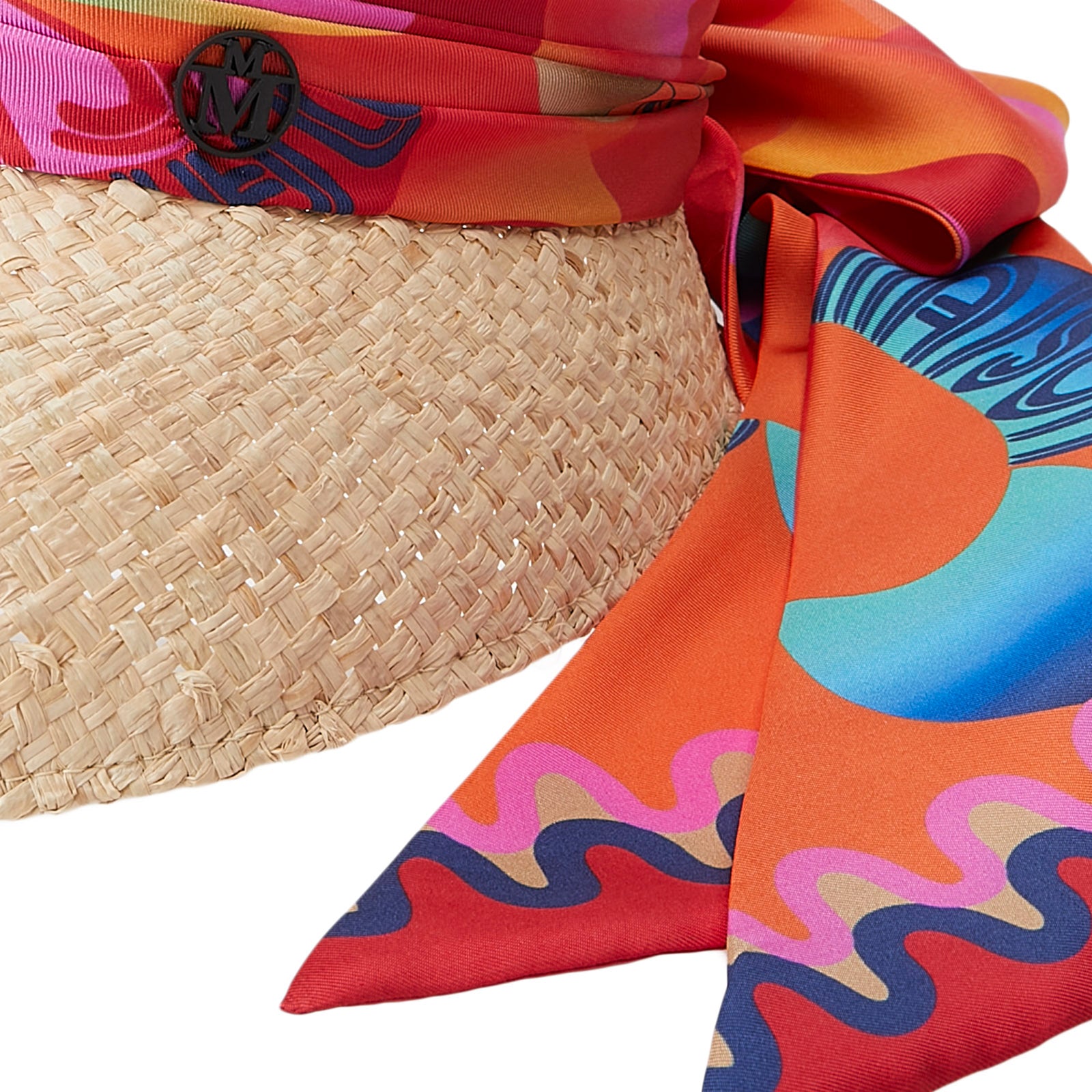 Patty - chapeau visière en paille de raphia.