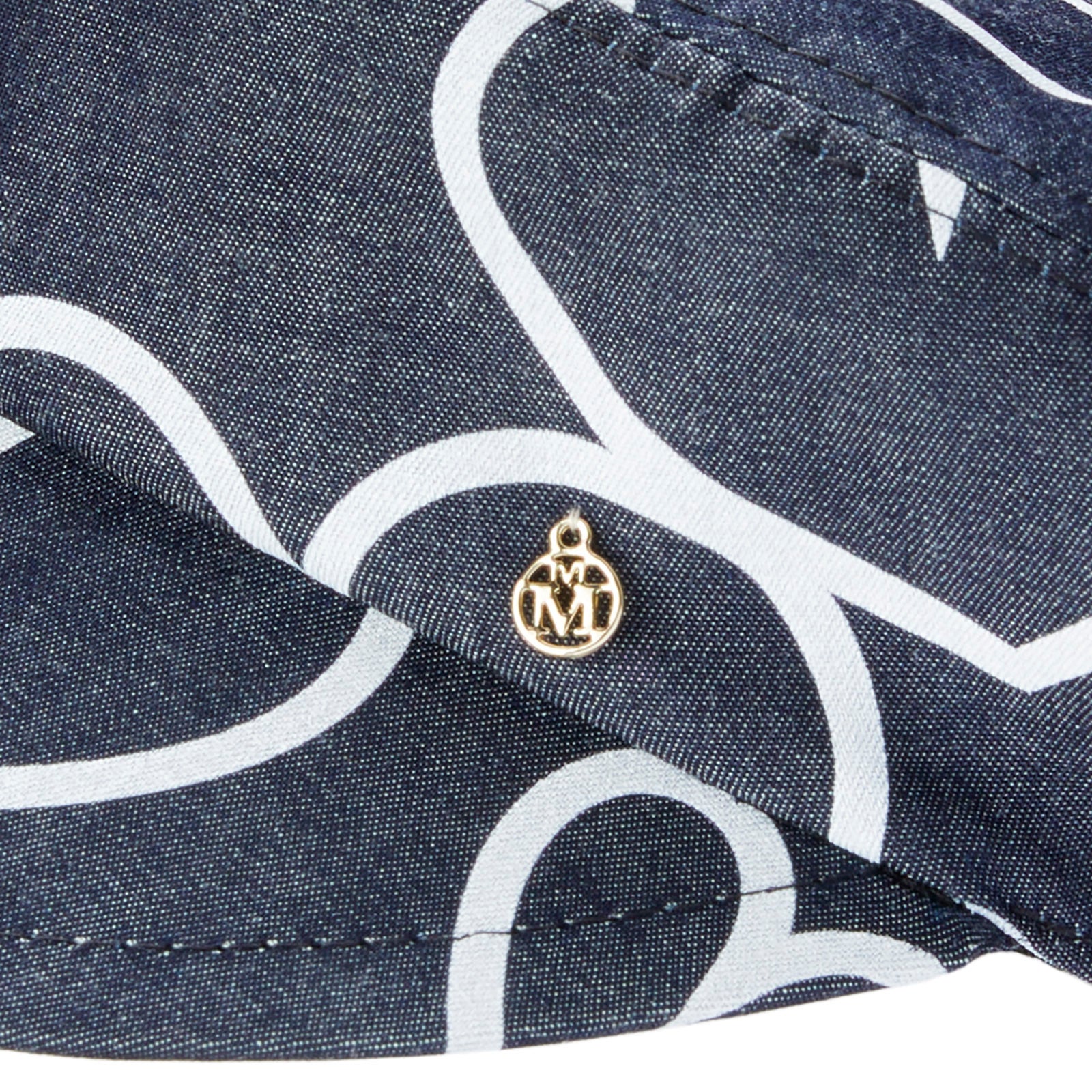 Casquette denim motifs coeurs