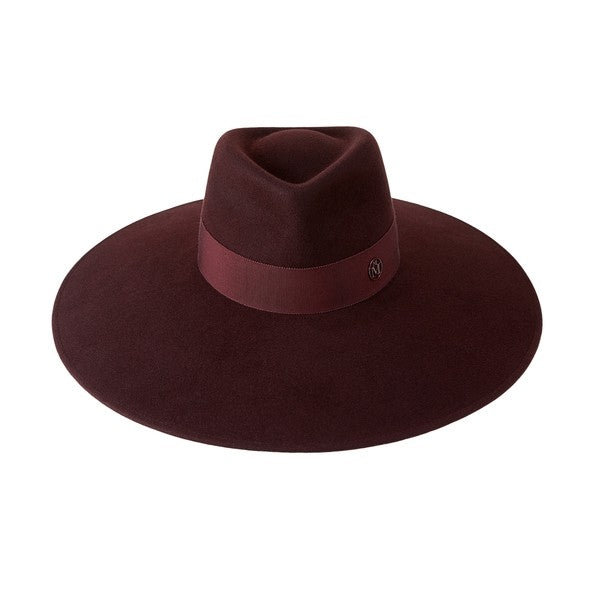 Pina - capeline en feutre de lapin rouge-noir, waterproof.