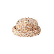Reese - Chapeau en tweed multicolore d'Act 3 avec des broderies.