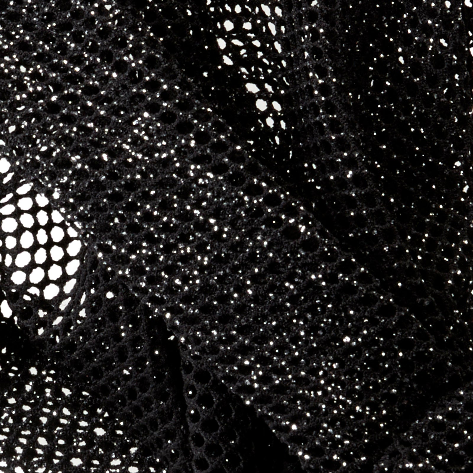 Riri - Turban en tulle noir pailleté.