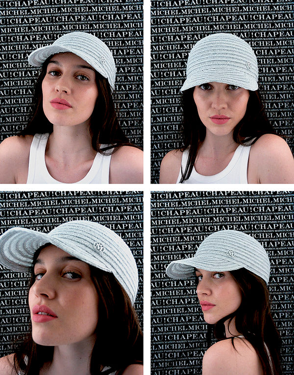 Tiger - Casquette en paille bleu glacé.