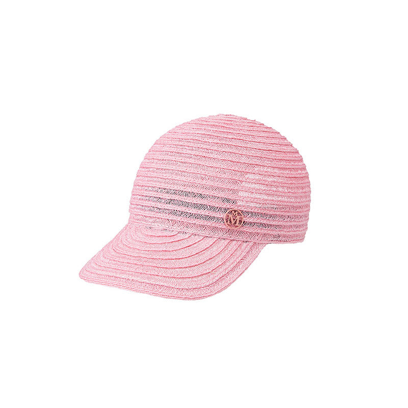 Tiger - Casquette en paille rose floral.